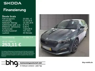 Gebraucht Skoda Scala Monte Carlo 150 PS (110 kW) 2020 Quarzgrau metallic Kleinwagen