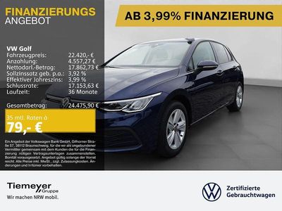Gebraucht VW Golf VIII Life 116 PS (85 kW) 2024 Blau Limousine