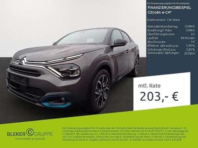 Platingrau Gebraucht 2022 Citroën e-C4 Shine Limousine | 17.480 € (Guter Preis)