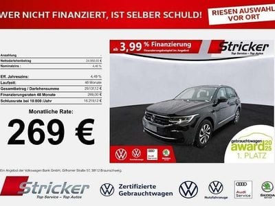 Schwarz Gebraucht 2022 VW Tiguan Active SUV | 24.949 € (Guter Preis)