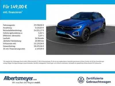 Gebraucht VW T-Roc Style 150 PS (110 kW) 2025 Blau SUV