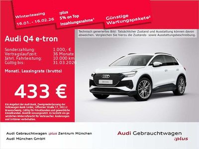 Gletscherweiß metallic Gebraucht 2025 Audi Q4 e-tron Advanced Plus SUV | 45.943 € (Fairer Preis)