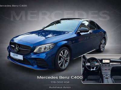 Second-hand Mercedes C400 AMG line 333 CP (244 kW) 2018 Albastru Berlinǎ