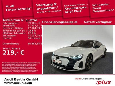 Gebraucht Audi e-tron GT quattro Ambiente 350 kW (476 PS) 2023 Suzukagrau metallic Limousine