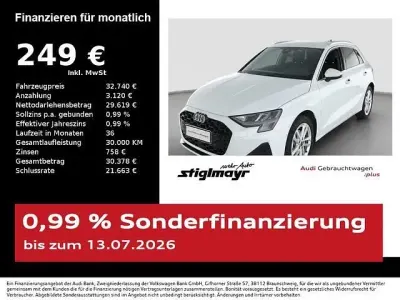 Gebraucht Audi A3 Advanced Plus 116 PS (85 kW) 2025 Gletscherweiß metallic Limousine