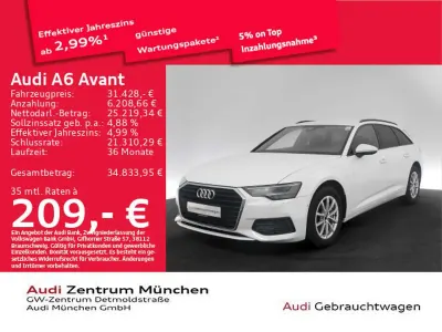 Gebraucht Audi A6 Premium 204 PS (150 kW) 2023 Gletscherweiß metallic Kombi