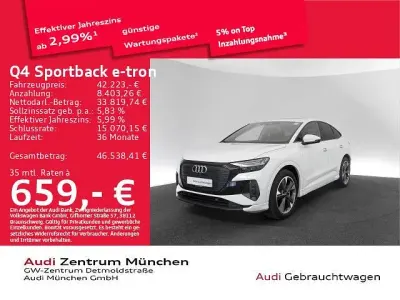 Gebraucht Audi Q4 Sportback e-tron Advanced Plus 219 kW (299 PS) 2023 Gletscherweiß metallic SUV