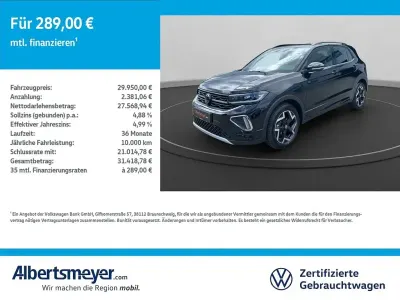 Nuova VW T-Cross R-line 116 CV (85 kW) 2025 Nero SUV