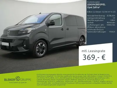 Neu Opel Zafira Life Edition 179 PS (131 kW) 2026 Grau Van / Kleinbus