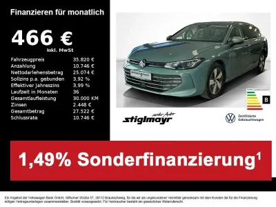 Gebraucht VW Passat Business 150 PS (110 kW) 2025 Grün Kombi