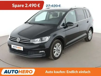 Gebraucht VW Touran Highline 150 PS (110 kW) 2021 Schwarz Van / Kleinbus