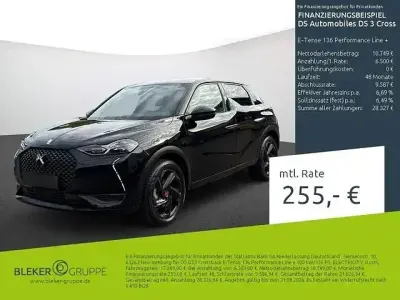 Gebraucht DS Automobiles DS3 Crossback E-Tense Performance Line Plus 100 kW (136 PS) 2022 Lackierung schwarz perla nera/typ aussenverkleidung metalliclackierung SUV
