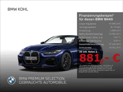 Brugt BMW M440 M Sport 374 HK (275 kW) 2023 Blå Sedan