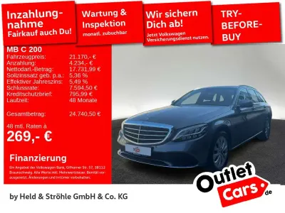 Gebraucht Mercedes C200 Exclusive 184 PS (135 kW) 2018 Selenitgrau metallic Kombi