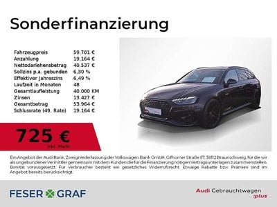 Mythosschwarz metallic Gebraucht 2022 Audi RS4 Ambiente Kombi | 59.701 € (Guter Preis)