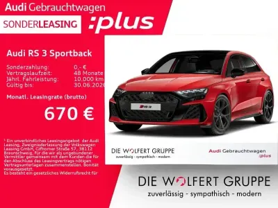 Gebraucht Audi RS3 Sportback Ambiente 400 PS (294 kW) 2025 Progressivrot metallic Kleinwagen