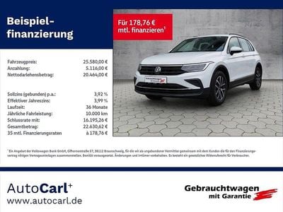 Pure white Gebraucht 2022 VW Tiguan Life SUV | 25.580 € (Guter Preis)