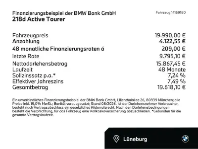 Gebraucht BMW 218 Active Tourer Efficient Dynamics 150 PS (110 kW) 2023 Schwarz Van / Kleinbus