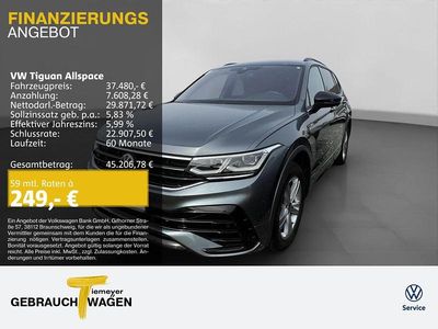 Gebraucht VW Tiguan Allspace R-line 150 PS (110 kW) 2022 Grau SUV