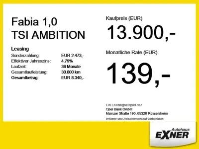 Gebraucht Skoda Fabia Ambition 110 PS (80 kW) 2021 Blau Kleinwagen