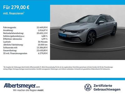 Silber Gebraucht 2022 VW Golf VIII Life Kombi | 22.469 € (Fairer Preis)