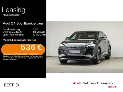 Gebraucht Audi Q4 Sportback e-tron S-Line 219 kW (299 PS) 2023 Mythosschwarz metallic SUV