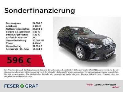 Mythosschwarz metallic Gebraucht 2023 Audi A4 S-Line Kombi | 34.880 € (Fairer Preis)