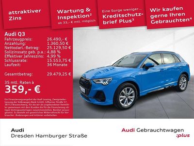 Turboblau Gebraucht 2023 Audi Q3 S-Line SUV | 26.490 € (Superpreis)