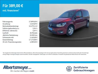 Gebraucht VW Caddy Trendline 150 PS (110 kW) 2016 Rot Van / Kleinbus