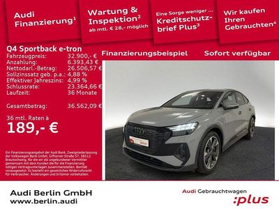 Grau Gebraucht 2022 Audi Q4 Sportback e-tron Sport SUV | 32.900 € (Etwas zu teuer)
