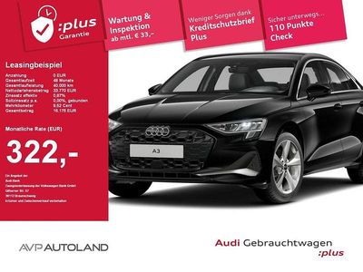 Mythosschwarz metallic Gebraucht 2025 Audi A3 Advanced Plus Limousine | 33.510 € (Superpreis)