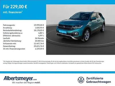 Usata VW T-Cross Style 81 CV (59 kW) 2022 Verde SUV