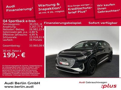 Mythosschwarz metallic Gebraucht 2022 Audi Q4 Sportback e-tron Ambiente SUV | 30.250 € (Guter Preis)