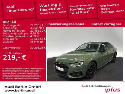 Distriktgrün metallic Gebraucht 2022 Audi A4 Sport Limousine | 27.250 € (Fairer Preis)