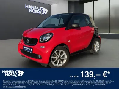 Gebraucht Smart ForTwo Coupé 90 PS (66 kW) 2018 Blau / tridion sicherheitszelle in black Coupé