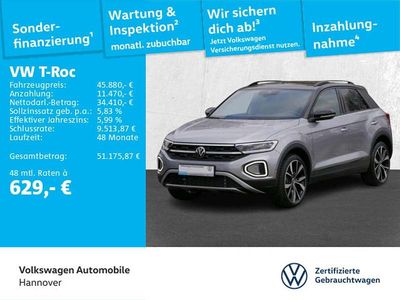 Gebraucht VW T-Roc Style 150 PS (110 kW) 2026 Pyritsilber metallic schwarz SUV