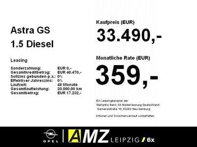 Neu Opel Astra 131 PS (96 kW) 2026 Karbon schwarz Limousine