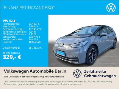 Gebraucht VW ID.3 Pro 106 kW (145 PS) 2022 Grau Kleinwagen