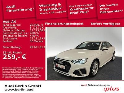 Gebraucht Audi A4 S-Line 163 PS (119 kW) 2022 Ibisweiß Limousine