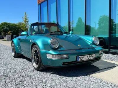 Used Porsche 964 250 HP (183 kW) 1992 Green Cabriolet