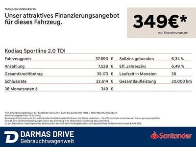 Schwarz Gebraucht 2022 Skoda Kodiaq SportLine SUV | 37.690 € (Fairer Preis)