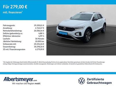 Gebraucht VW T-Roc Goal 150 PS (110 kW) 2025 Weiß SUV