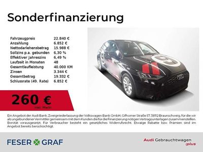 Brillantschwarz Gebraucht 2023 Audi A3 Basis Limousine | 22.840 € (Teuer)