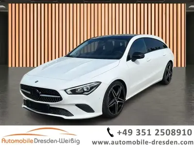 Gebraucht Mercedes CLA200 Shooting Brake Night 163 PS (119 kW) 2021 Silber polarweiss  unilack Kombi