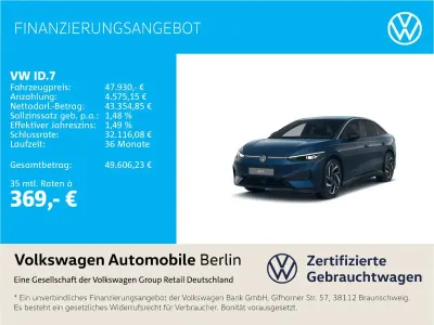 Brugt VW ID.7 Pro 210 kW (286 HK) 2025 Blå Sedan