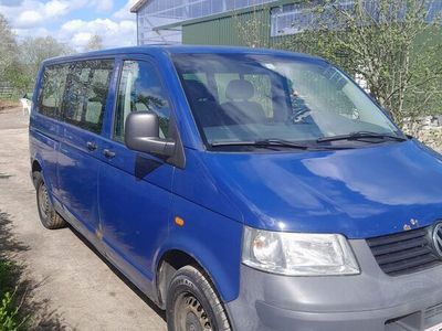 gebraucht VW T5 lang, 4Motion, 9 Sitze, Indian Blau, TÜV+AU NEU