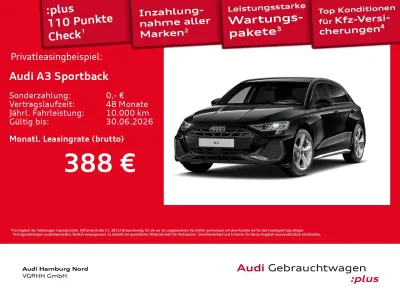 Używany Audi A3 S-Line 150 KM (110 kW) 2025 Czarny Sedan/Limuzyna