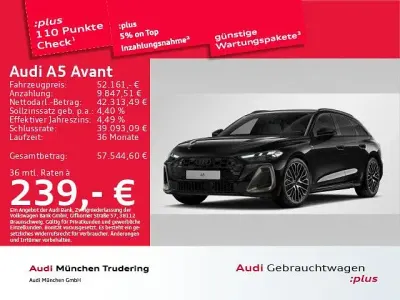 Gebraucht Audi A5 Edition .1 204 PS (150 kW) 2025 Mythosschwarz metallic Kombi