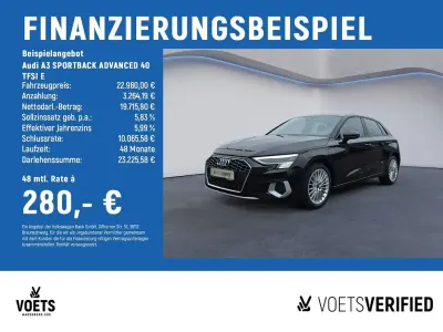 Gebraucht Audi A3 Advanced Plus 204 PS (150 kW) 2022 Schwarz Limousine