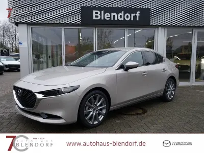 Neu Mazda 3 Exclusive-Line 186 PS (136 kW) 2026 Platinum quartz Limousine